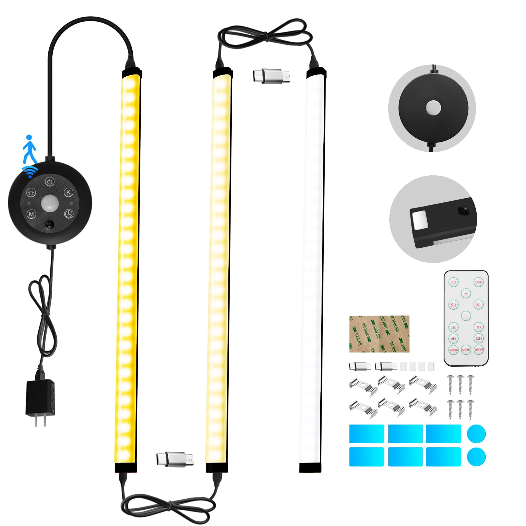 THLIFURE 3-Pack Motion Sensor Light Bar
