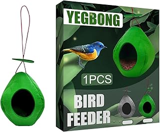 Bird House Feeder for Small Birds,Wild Bird Hangings Feeder for Outdoors | Wild Bird Feeder Hangings with Lanyard for Parrot Parakeet Lovebird Finch Canary Attract Wild Birds (Green)