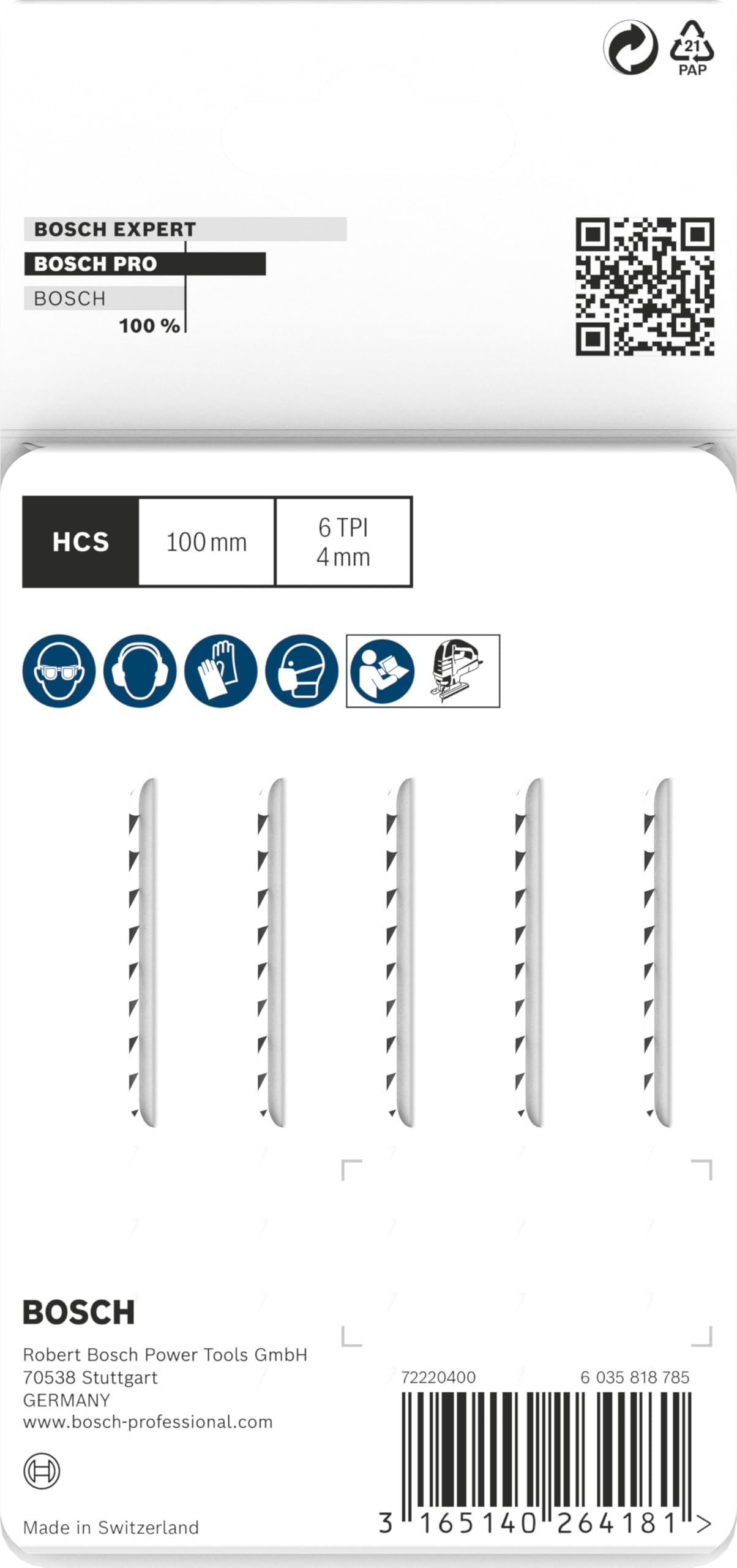 Bosch Professional Accessories Hassas Kesim Serisi Ahşap İçin T 144 Dp Dekupaj Testeresi Bıçağı / 5'li Paket