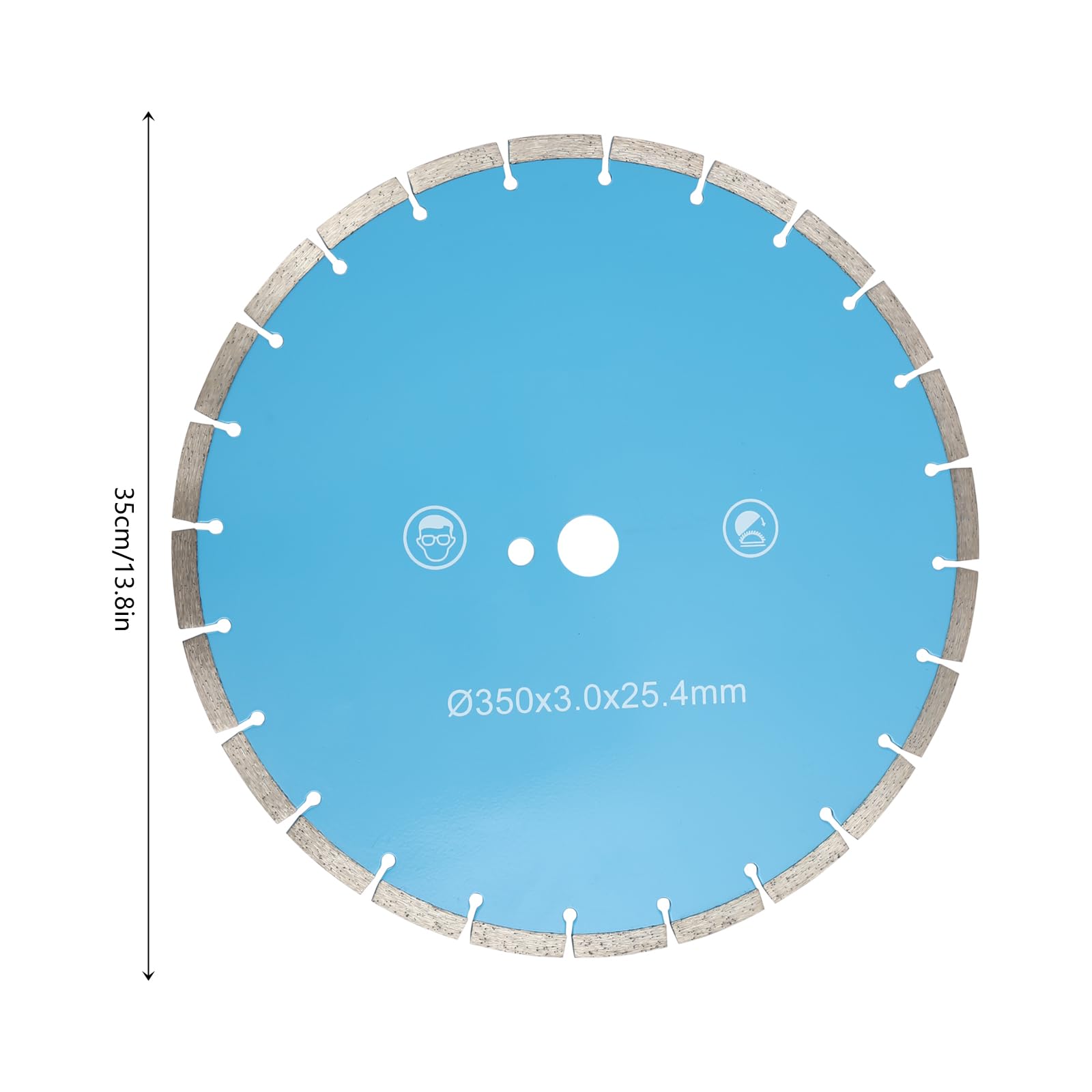 Sega Elettrica per Calcestruzzo, 4000 W, 165 mm, Profondità di Taglio per Mattoni, Granito, Marmo, Cemento con Lama per Sega in Diamante e Acciaio al Carbonio