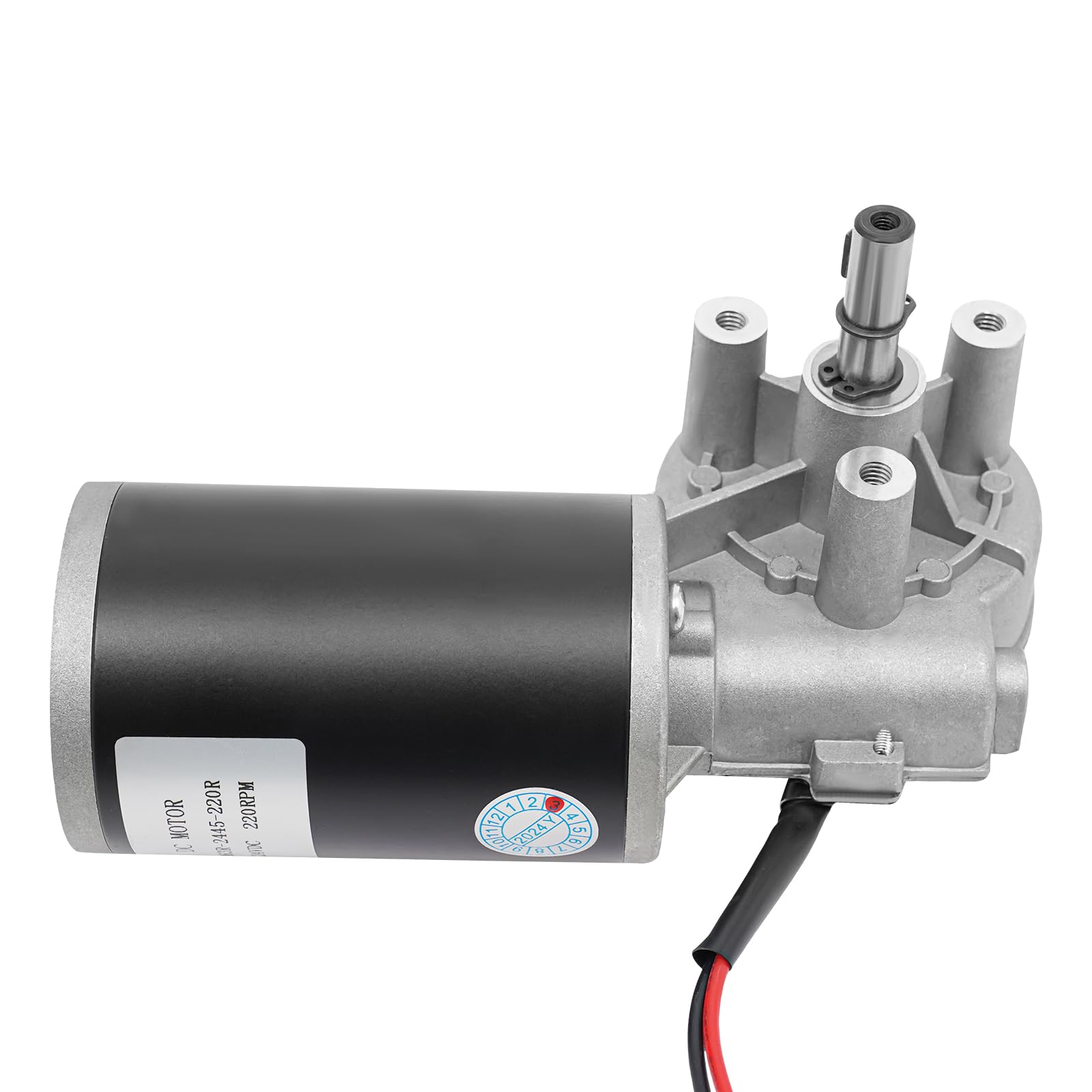 Getriebemotor 24V DC 45W, Elektromotor mit Untersetzungsgetriebe, Hohen Drehmoment, für Automatisierung, Torantrieb, Förderband