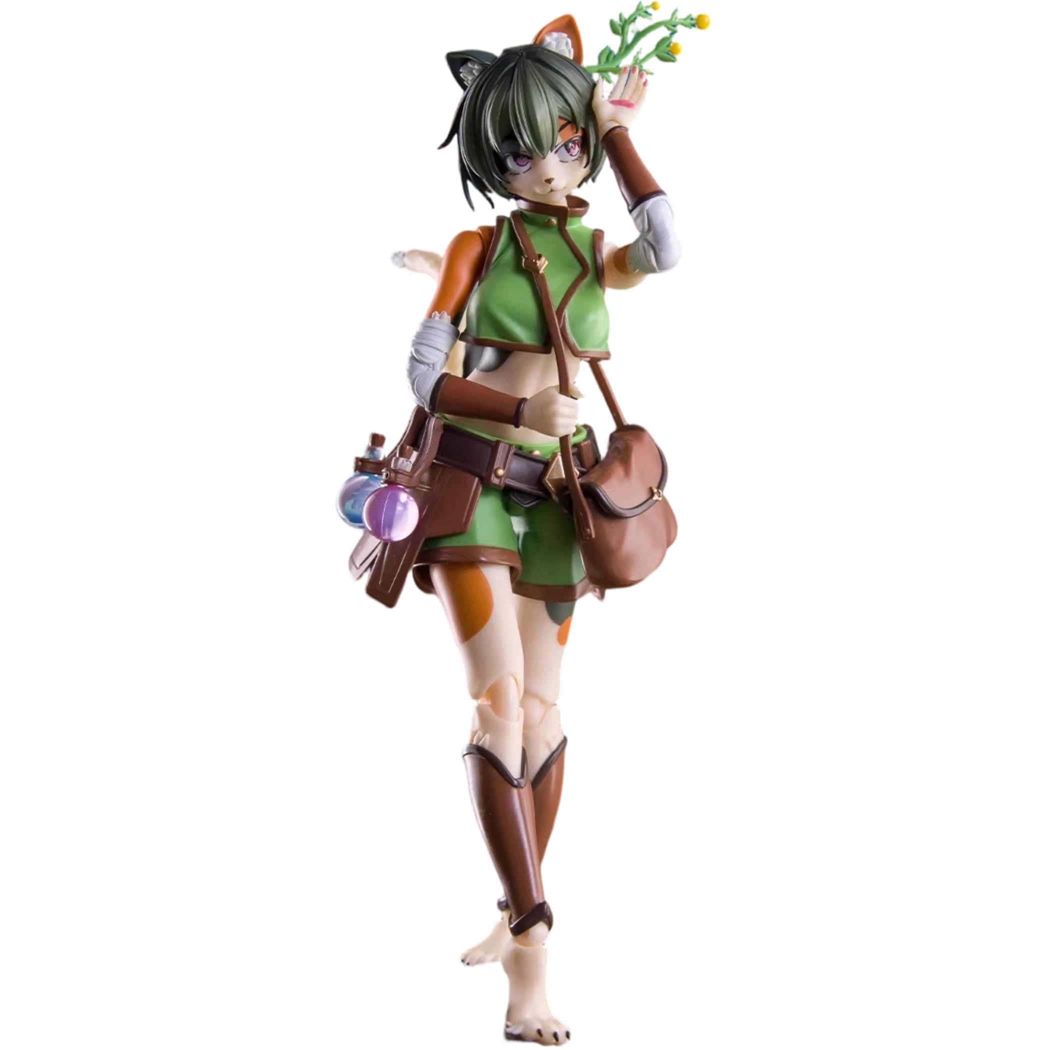 Next Fig LADoTOYS 1/12 Magic Continent Adventurer Squad Tonia Tigris Herbalist,Anime Cat Girl Action Figure Articulated Collectible Model with Accessories, Desktop Decoration and Gift 15cm