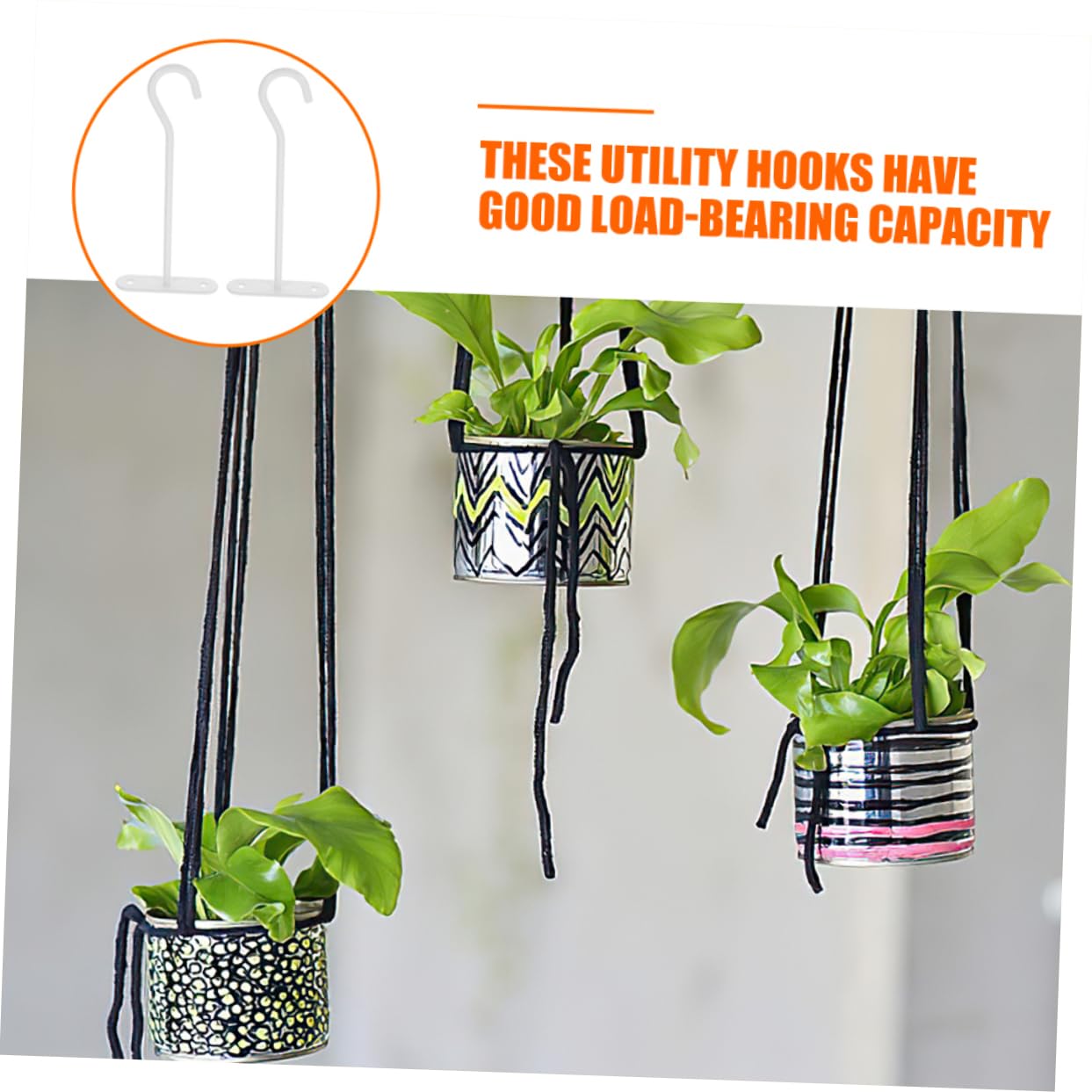 SUPVOX 20 Pièces Brancher Cintres pour Plantes De Plafond Crochets De Plafond Crochets Extérieurs pour Plantes Suspendues De Porche pour Suspendues Blanche Le Fer