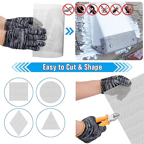 valchoose 4pack stainless steel woven wire mesh never rust air vent mesh 11834x8234300x 210mm hard and heat resisting screen 1mm hole 20 mesh easy to cut for rodents filters window diy projects