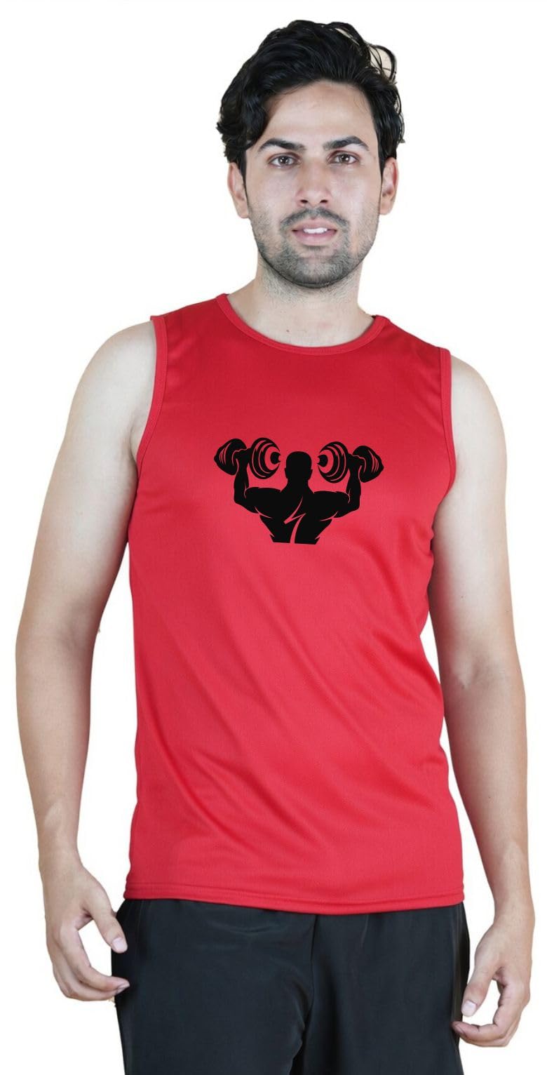 Men's Polyester Regular Fit Vest - Multipurpose Sando for Gym, Running, Outdoor - Sleeveless Undershirt, Round Neck Baniyan-image-2