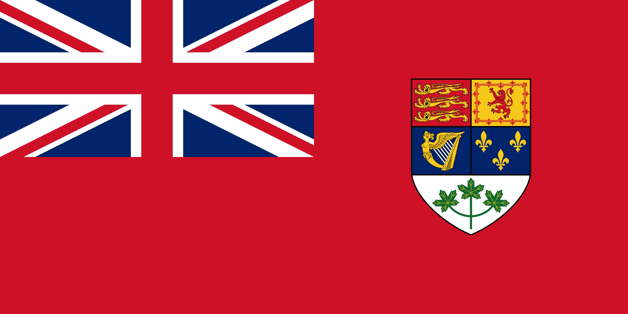 Drapeau XL Canada 1921 au format paysage de 100x200cm pour mât extérieur