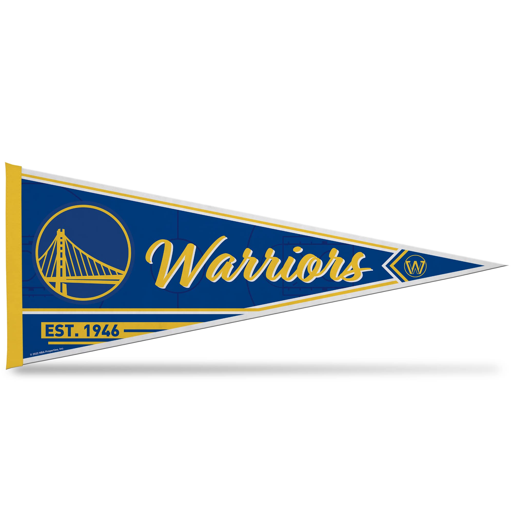 Fanion Golden State Warriors feutre décoration murale facile sans abîmer le mur