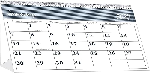 House of Doolittle Calendario mensual de tienda de campaña de escritorio 2024, Bar Harbor, 7 x 4.25 pulgadas, enero a diciembre (HOD3679-24)