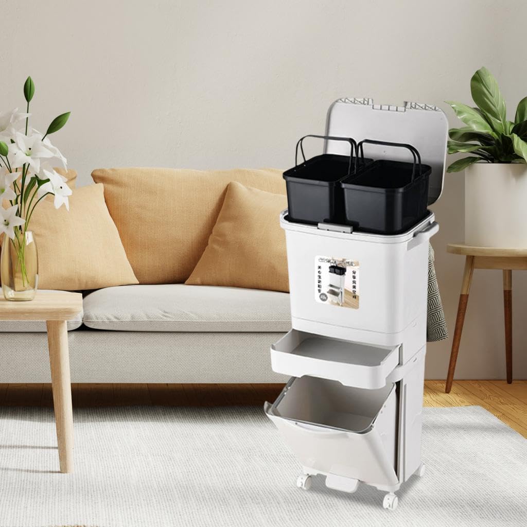 42L キッチンゴミ箱 家庭用乾燥室用 装飾リサイクルビン