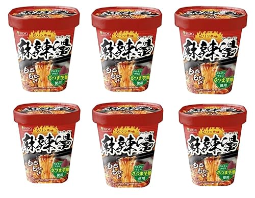 医食同源ドットコム 麻辣湯 カップ麺 グルテンフリー さつまいも麺 痺辛 激辛 スパイス香る 即席春雨 中華風ラーメン 88g (6個 セット)