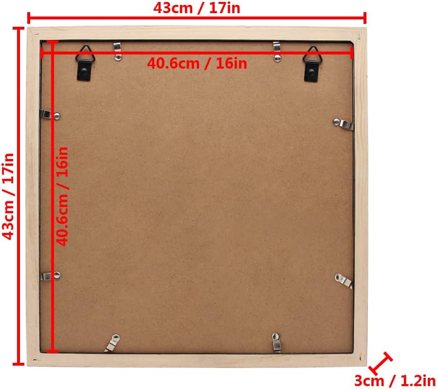 16x16 Inch Medal Display Shadow Box Frame, 12 Medals Display Case, 3D Wooden Medal Box Frame for Runners Marathon Triathlon Soccer Gymnastics All Sports Award Insignia (Walnut Finish)