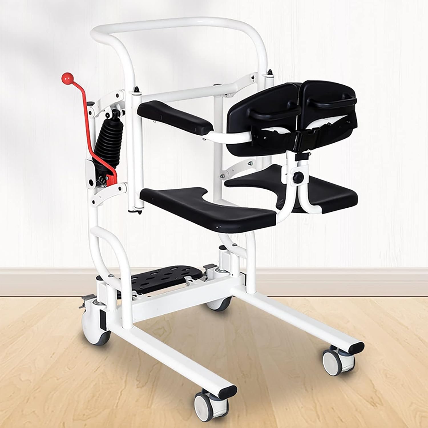 PEAMAN Toilet Wheelchair, Hydraulic Lift Elderly Transfer Chair