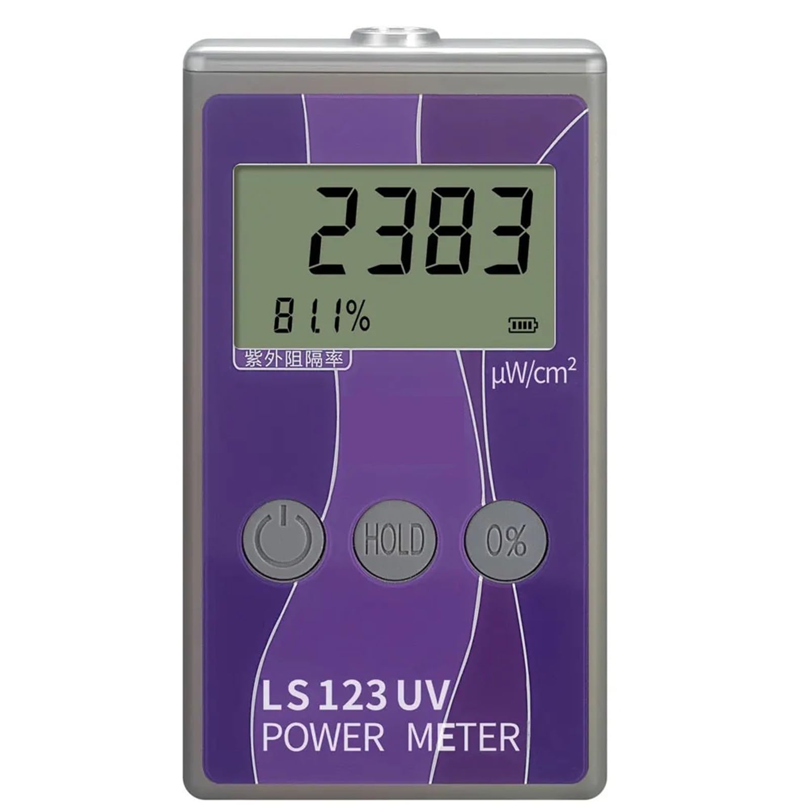 Medidor UV portátil medida radiación ultravioleta intensidad de potencia densidad de radiación