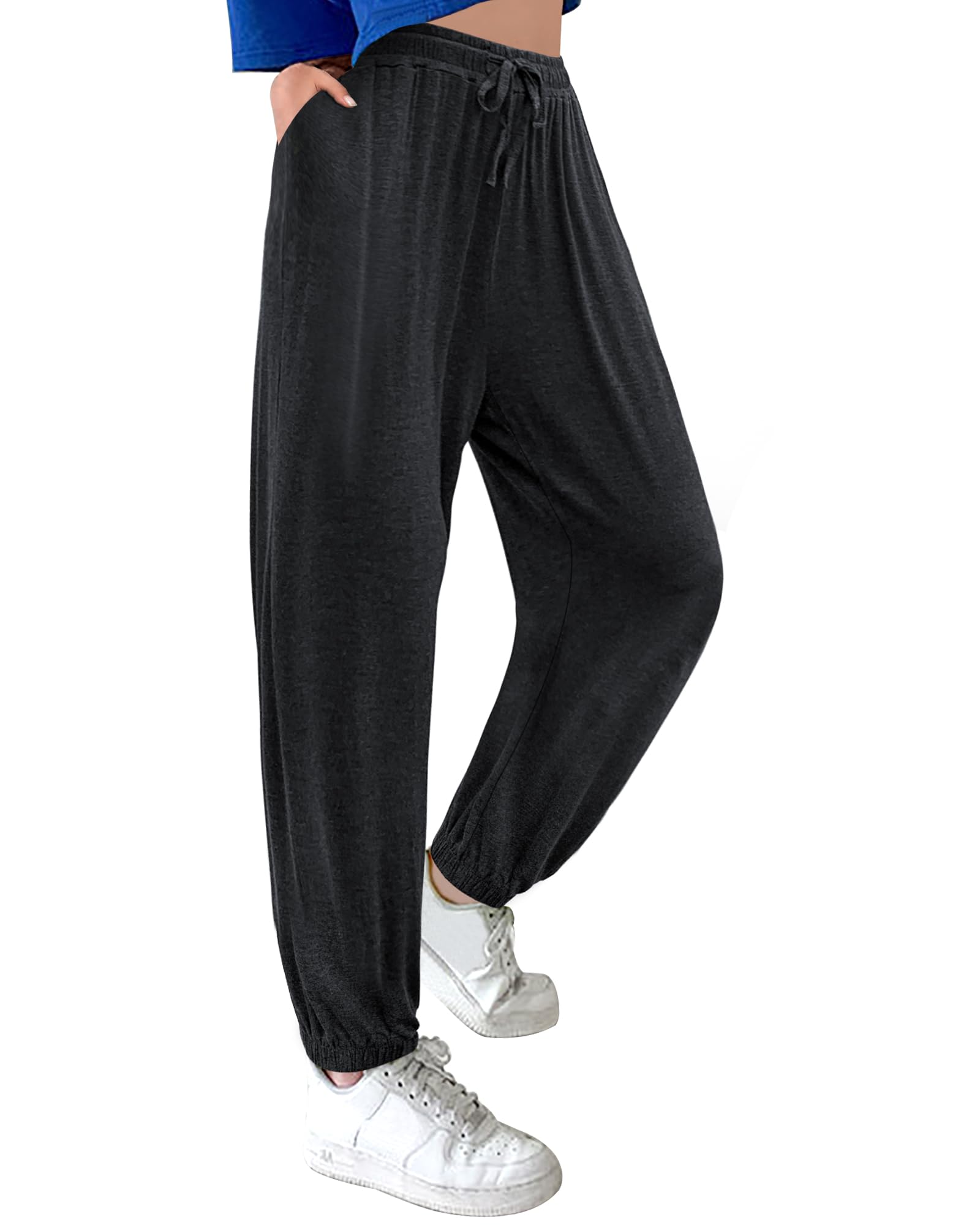 ASIMOON Sweatpants Women with Pockets Loose Lightweight Stretch Yoga Lounge Pants Comfy Drawstring Workout Jogging Pants