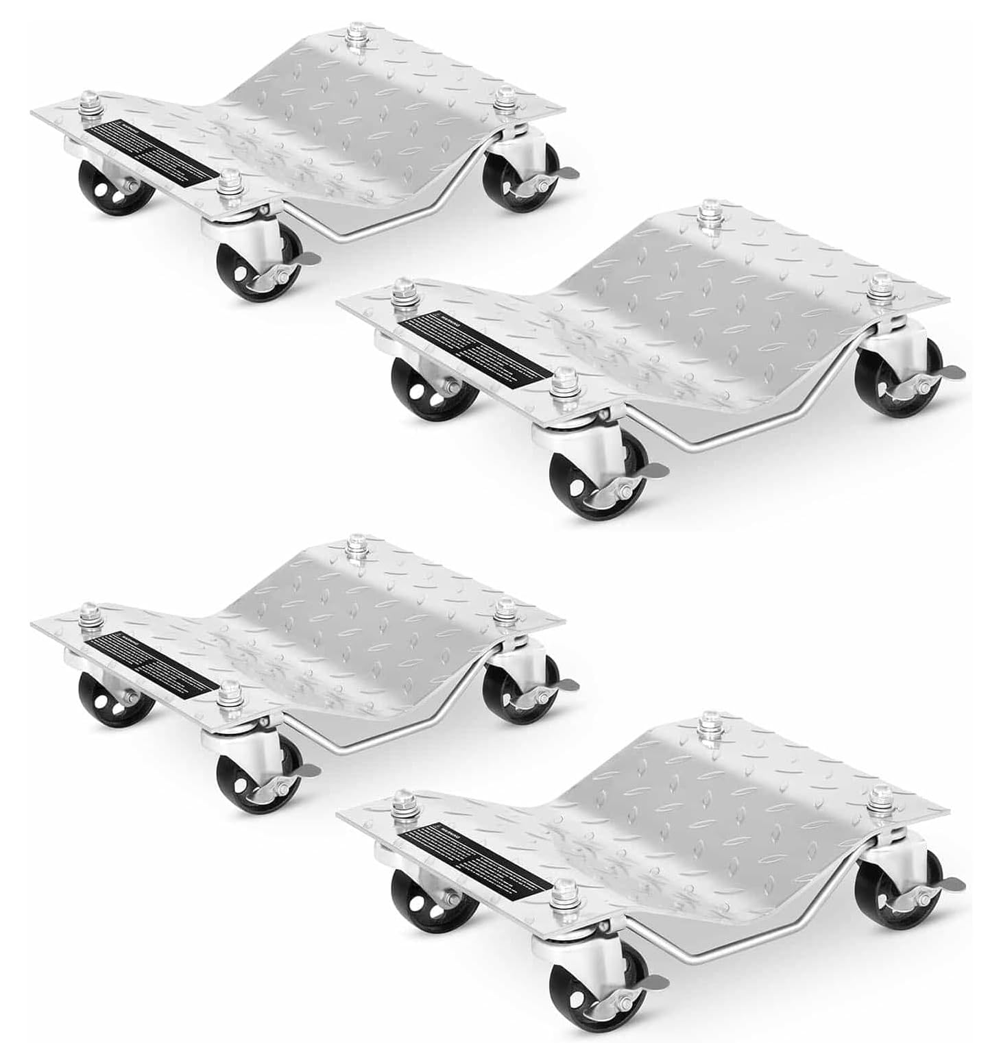 Juego de 4 portacoches posicionadores para coche/plataforma para mover coches, 675 KILOS/und. - JMK10079