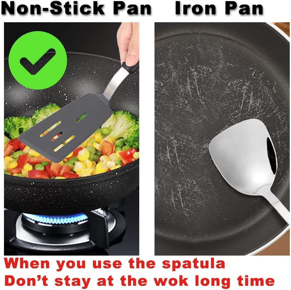 Image of Trifecta Kitchen Silicone Turner Wide Pancake Spatula Pizza Peel Kitchen Utensil Nonstick Cookware Kitchen Flipper for Cooking and Baking((N) Pack of 1)