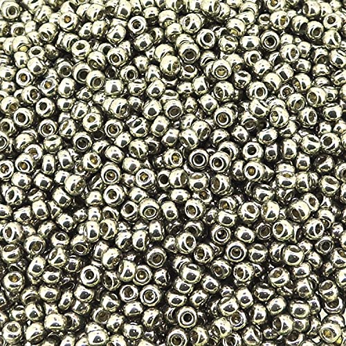 Duracoat Galvanized Light Smokey Pewter Miyuki Japanese Round Rocailles Glass Seed Beads 11/0 Approximately 24 Gram 5 Inch Tube #TOP27