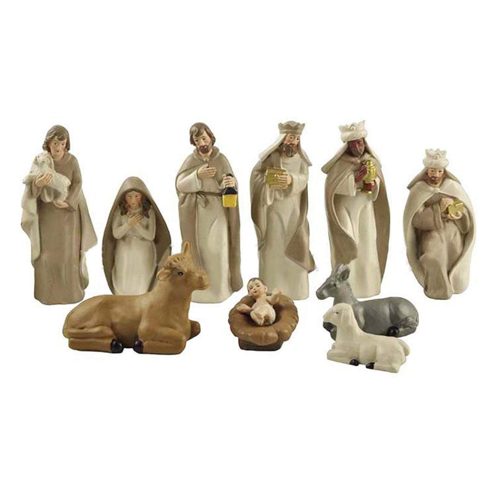 Crèche De Noël Complète, 12 Ensemble De Nativité Creche