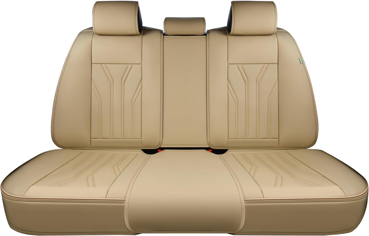 FLORICH Rear Seat Covers Leather Car Seat Covers Waterproof Back Seat Cover Automotive Seat Covers Universal Seat Cushion Protector for Most Cars Trucks SUV-Beige