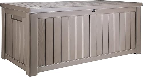 Miniatura 9 de Vevor Caja de cubierta, caja de almacenamiento al aire libre de 120 galones, 56.3 x 26.6 x 23.8 pulgadas, caja de cubierta impermeable de
