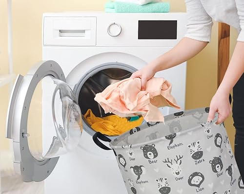 Miniatura 3 de Cesta de lavandería para niños, cesta de lavandería para bebé, cestas de almacenamiento de animales para decoración de habitación de niños, cesta de