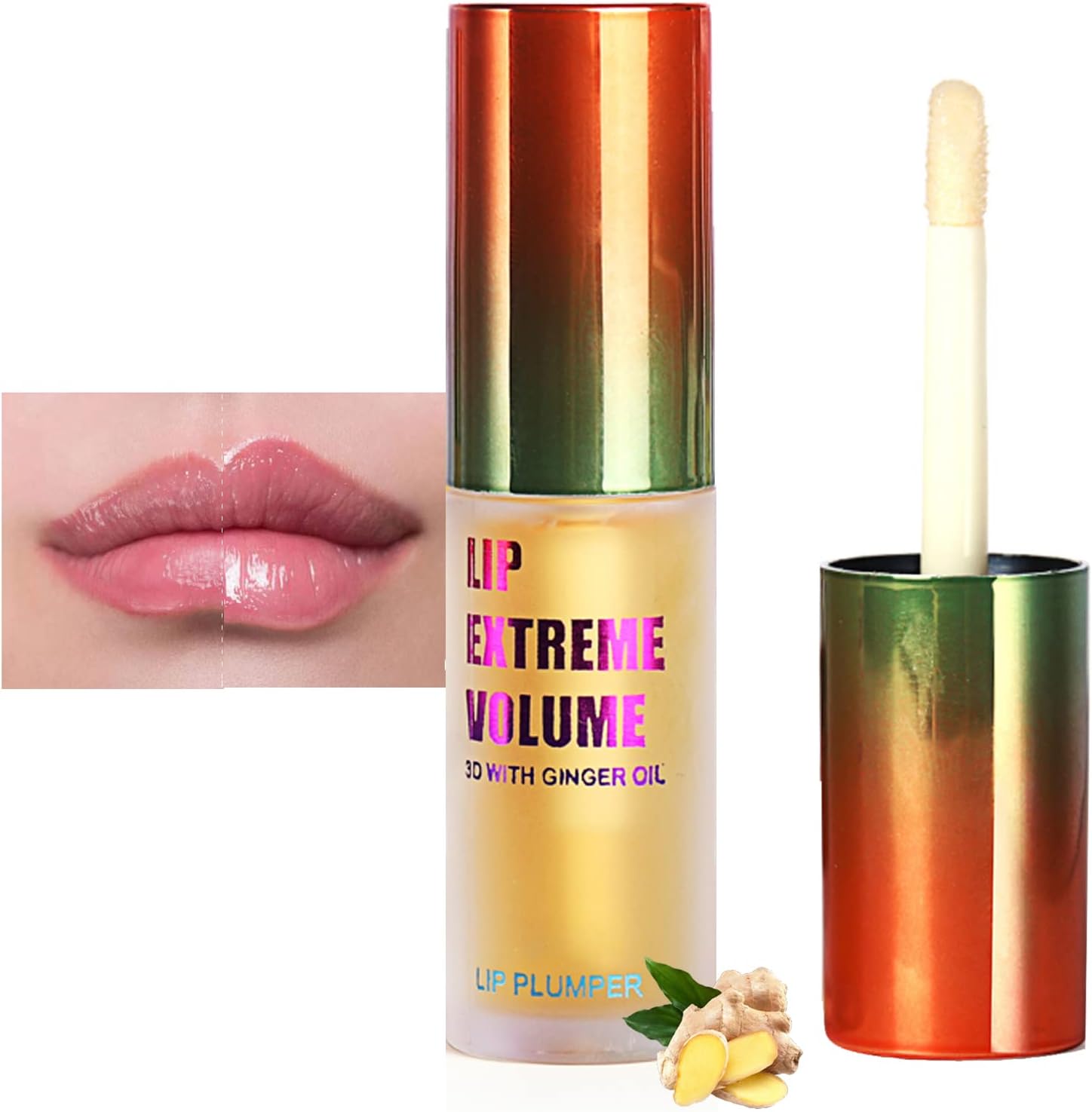 LAIKME Lip Plumper Extreme - Plumping Lip Gloss - Clear Lip Plump Gloss -Lip Enhancer Plumper - Lip Moisturizer for Dry Lips - Lip Filler Plumper - Volumize Lips Instantly for Thicker & Fuller Lips