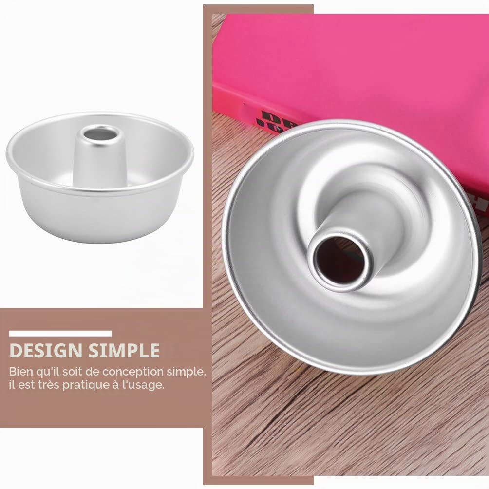Angel Food Moule à gâteau rond en aluminium anti-adhésif 130 x 55 mm
