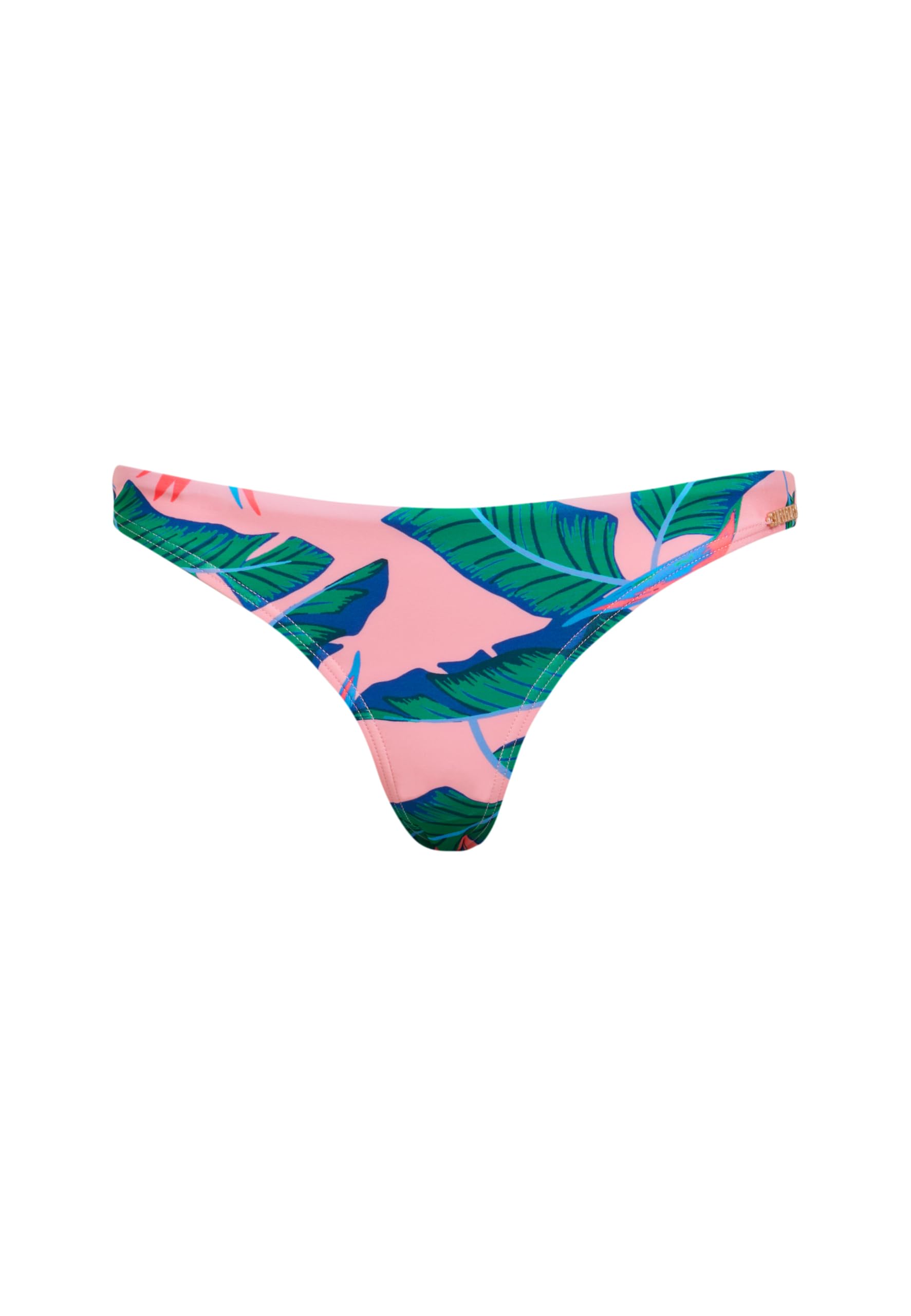 Superdry Damskie wyrafinowane majtki bikini z tropikalnym nadrukiem