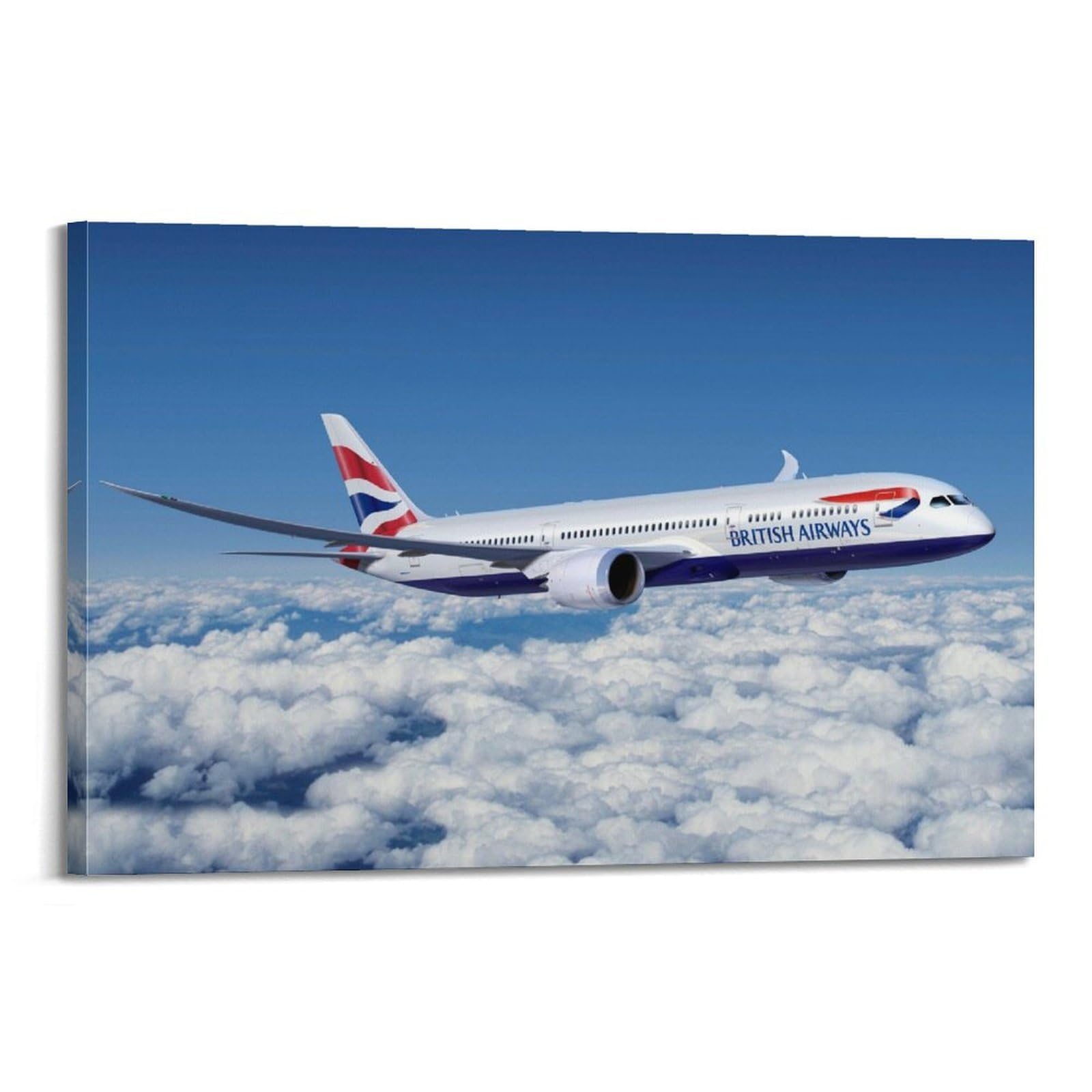 OKNGB Aviation Posters British Airways Plane Long Haul Decorative Painting Canvas Art Picture 12x18inch(30x45cm)