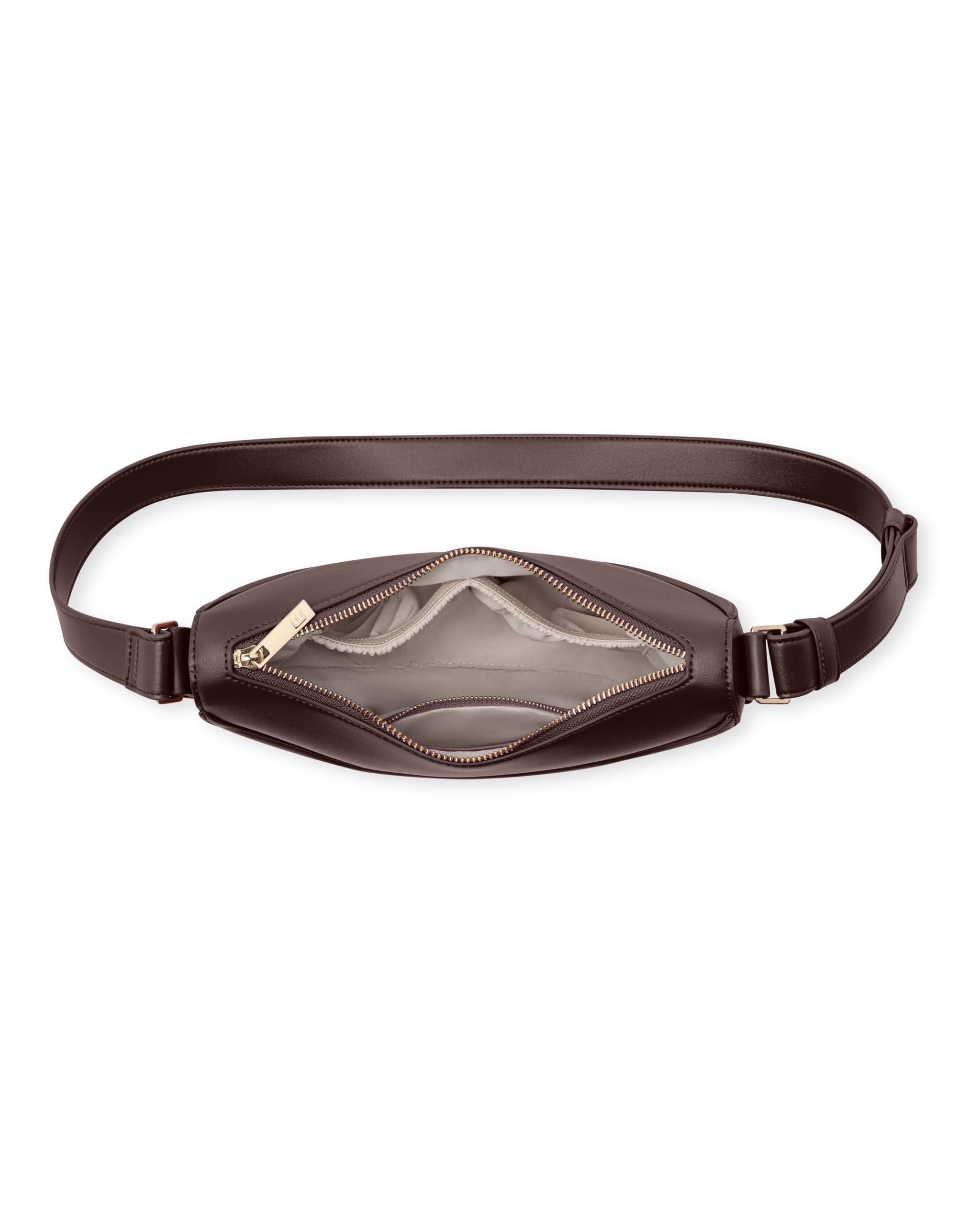 Expatrié Bolso de Hombro Mujer - Livia - Half Moon Bag - Bolso Bandolera con Diseño de Media Luna - Cuero Vegano - Repelente al Agua