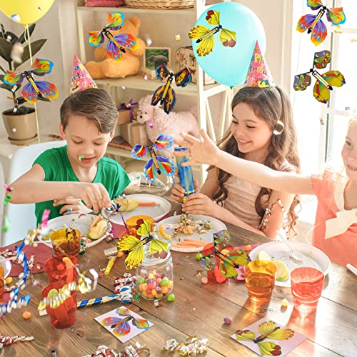 20 pcs flying butterfly toy wind up flying butterfly surprise box wind up butterfly surprise toy for wedding birthday party book and greeting cards5 styles