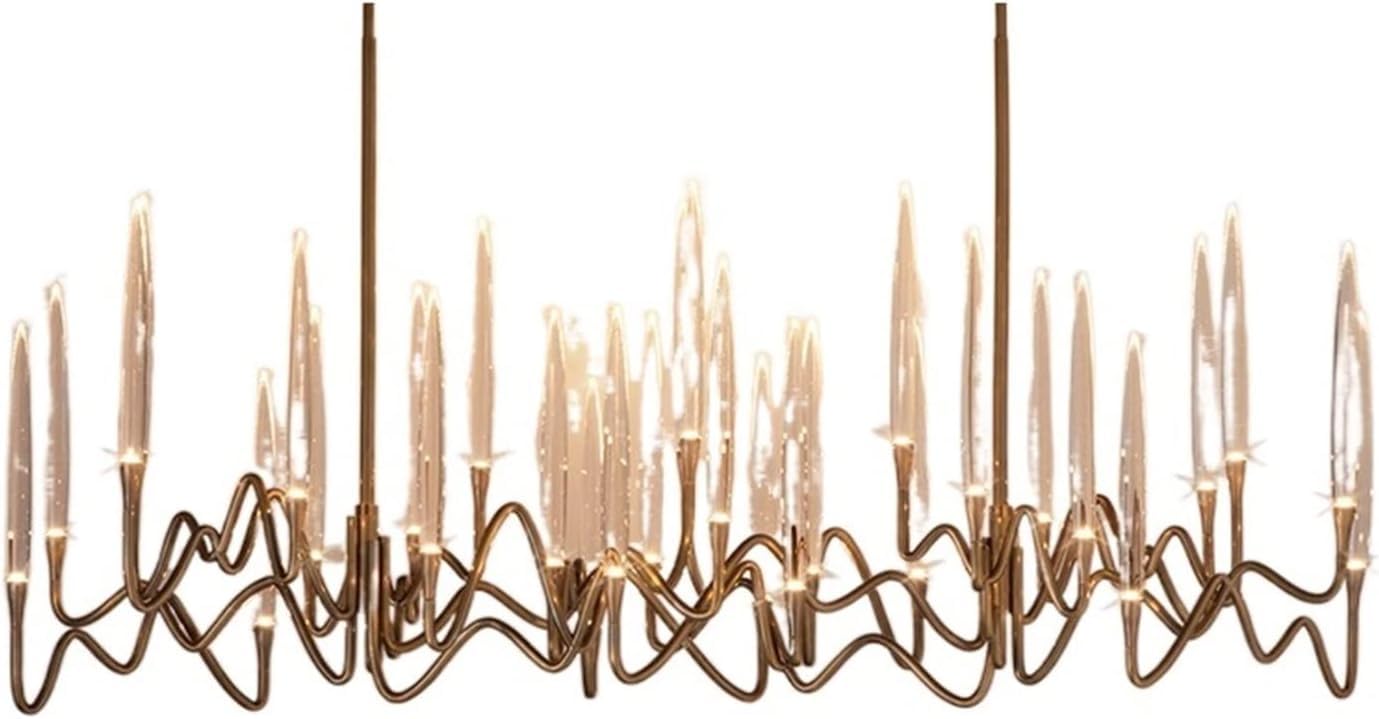 Lustre de salon moderne en acrylique luxe avec 36 lumières pour salle à manger