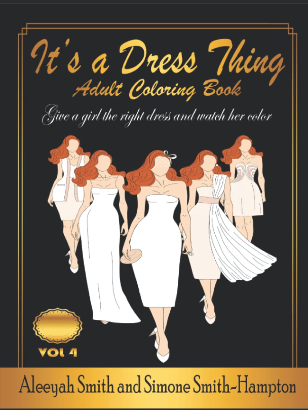 Fashion Coloring Book: 50 Stylish Dresses to Color for Adult Women and Teen Girls: Coloring Book for Women and Teen Girls with Gorgeous Beauty Fashion Style