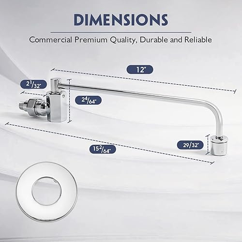 Miniatura 4 de Grifo de rango Wok de latón con boquilla giratoria, entrada macho NPT de 38 pulgadas, grifo de fregadero de cocina de grado comercial montado en la