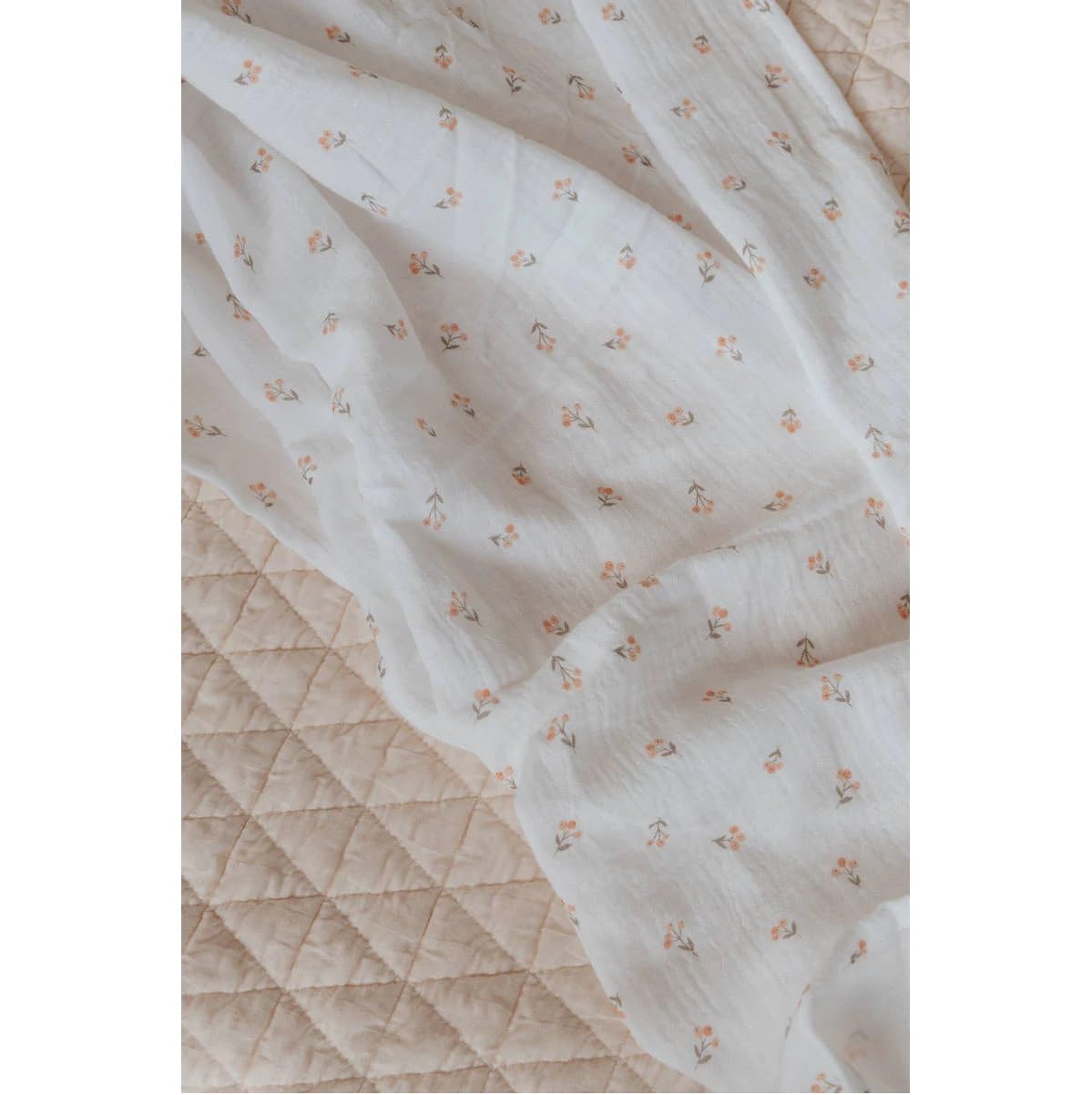 BAMBOOM Lenzuola Per Culla/carrozzina 75x100cm Con Federa Print Rosehip
