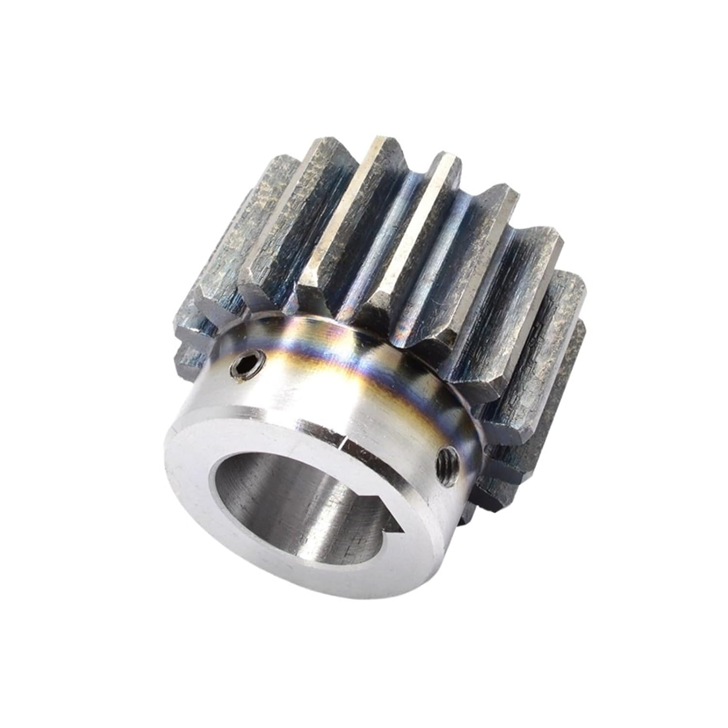 Bevel Gear Pinion Hardware Mechanical 1pcs 2.5 Modulus Spur Gear with Step Keyway 15Tooth -40 Tooth Motor with Shoulder(20T Hole24 Keyway 8)