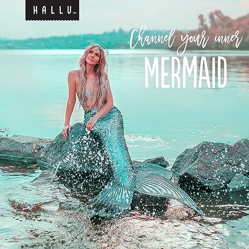 Hallu Bomba de chuveiro de sereia, vapor de banho com aroma cítrico de sal marinho, 80 g cada, 8 pac