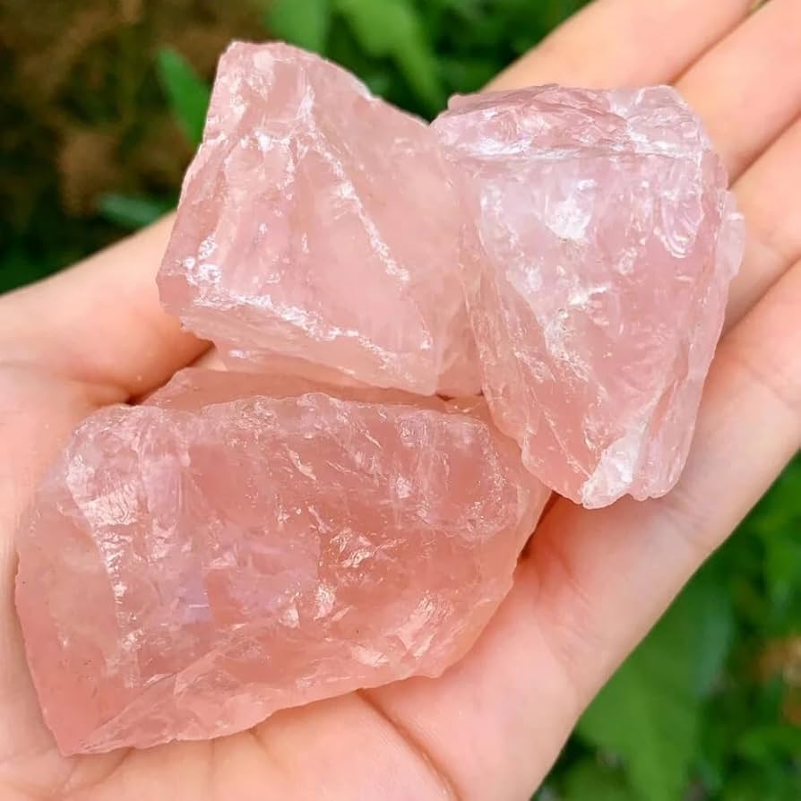 天然石　ローズクォーツ　結晶 ブラジル産]ローズクォーツ結晶原石 - 埼玉県吉川市の天然石専門