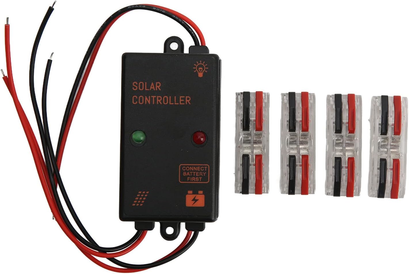 Solar Panel Controller IP67 Waterproof 24H Work PWM Charge Controller 5A 6V 12V Auto Adjustment
