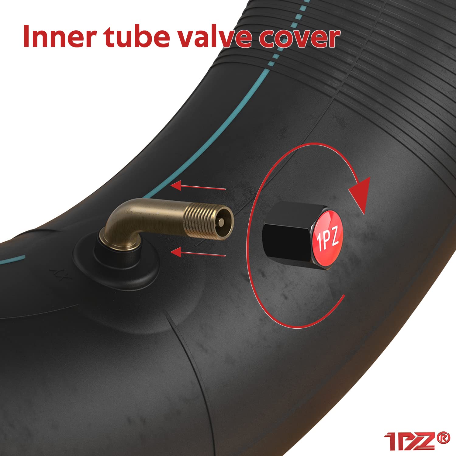 1PZ UK4-48A 2 Pack of 4.80/4.00-8 4.00-8 Heavy Duty Inner Tube with TR87 Angled Bent Valve for Wheelbarrow Minibike Go Kart Mower Hand Truck Cart Trailer Trolley Tire Tyre Butyl Rubber Durable — view 4