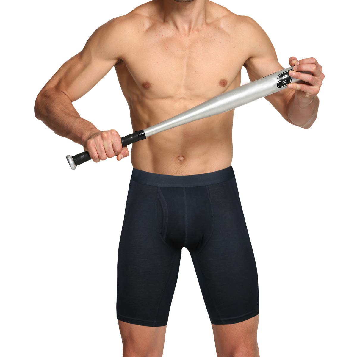 Nuofengkudu Hombre Calzoncillos Largos Deporte Antibacterial Pack de 4