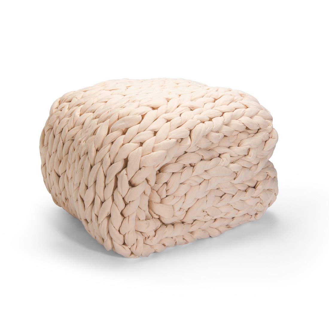 Hand Knitted Throw Blanket Breathable Chunky Knit 