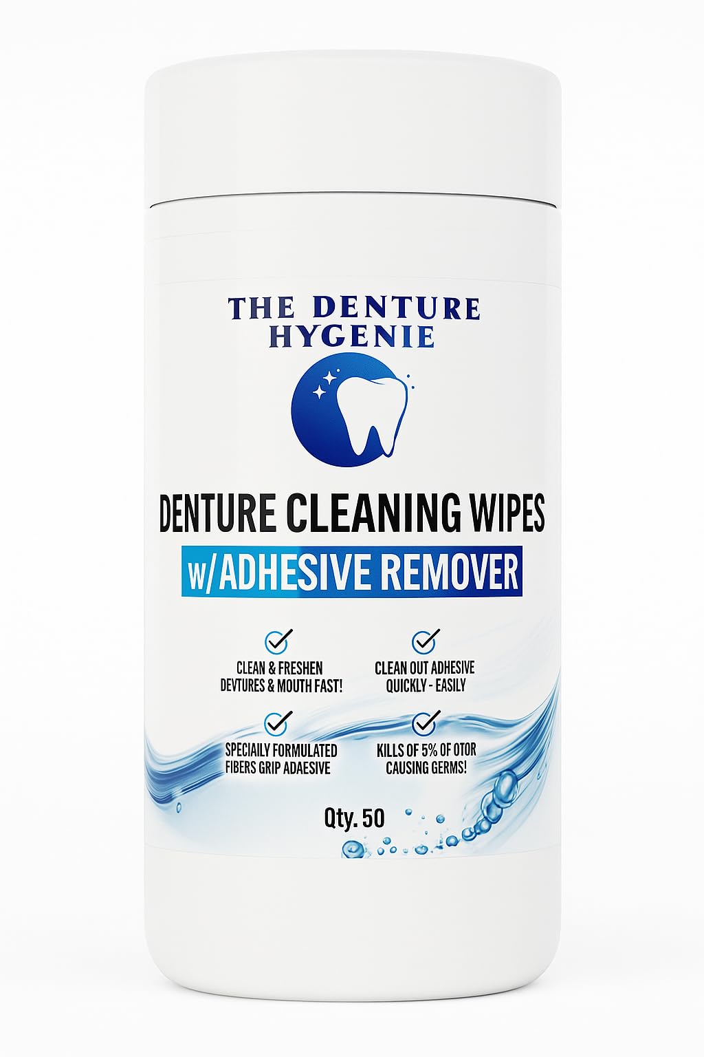 Denture HyGenie Denture Adhesive Remover Wipes