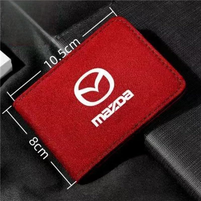Leather Driver's License Holder for Mazda 3/Axela Hatchback 2018 2019 2020 2021, Slim, Window Protection, Car Accessories, Car Card Holder Wallet, Credit Card Holder,Red2