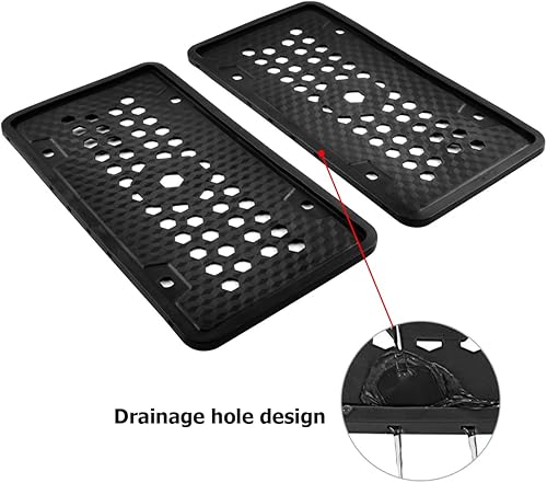 Miniatura 4 de BESULEN Marcos de silicona para placa de automóvil, 2 fundas para matrícula de automóvil, soportes de matrícula a prueba de óxido para hombres y