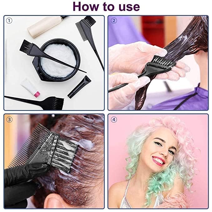 Professional Use Hair Coloring Dyeing Kit Brush with Curved Dish   Black Hair Colour Applicator Kit, Tinting Curved Dish   and Brushes, - Image 5 thumbnail