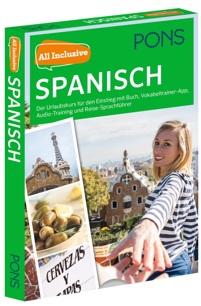 PONS All inclusive Spanisch: Der Urlaubskurs für den Einstieg mit Buch, Vokabeltrainer-App, Audio-Training und Reise-Sprachführer