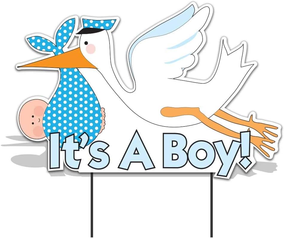 IT’S A BOY Blue Yard Signs with Stakes Boy Special