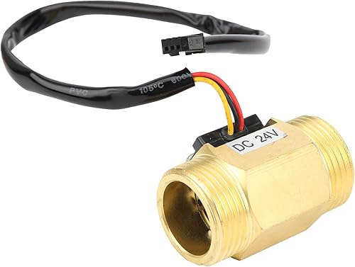 Miniatura 9 de Eujgoov Sensor de agua YFB10 G1in rosca macho latón efecto Hall contador de flujo líquido para calentadores de agua, DC24V 2  50LMIN