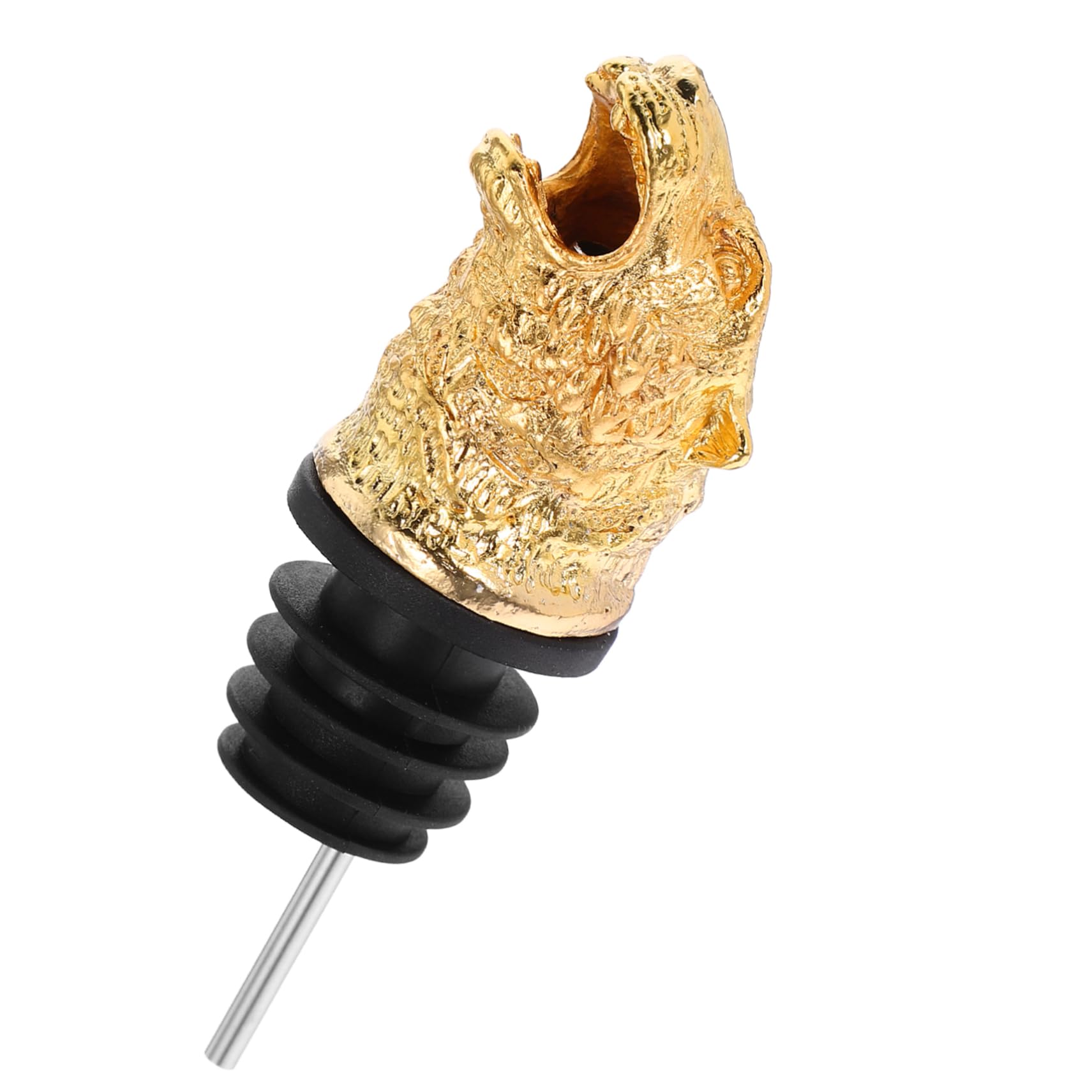 DECHOUS Animal Wine Pourer Spout Decorative Tiger Head Wine Pourer for Easy Precise Pouring Unique Home Decor for Parties Special Occasions Whimsical Functional Bar